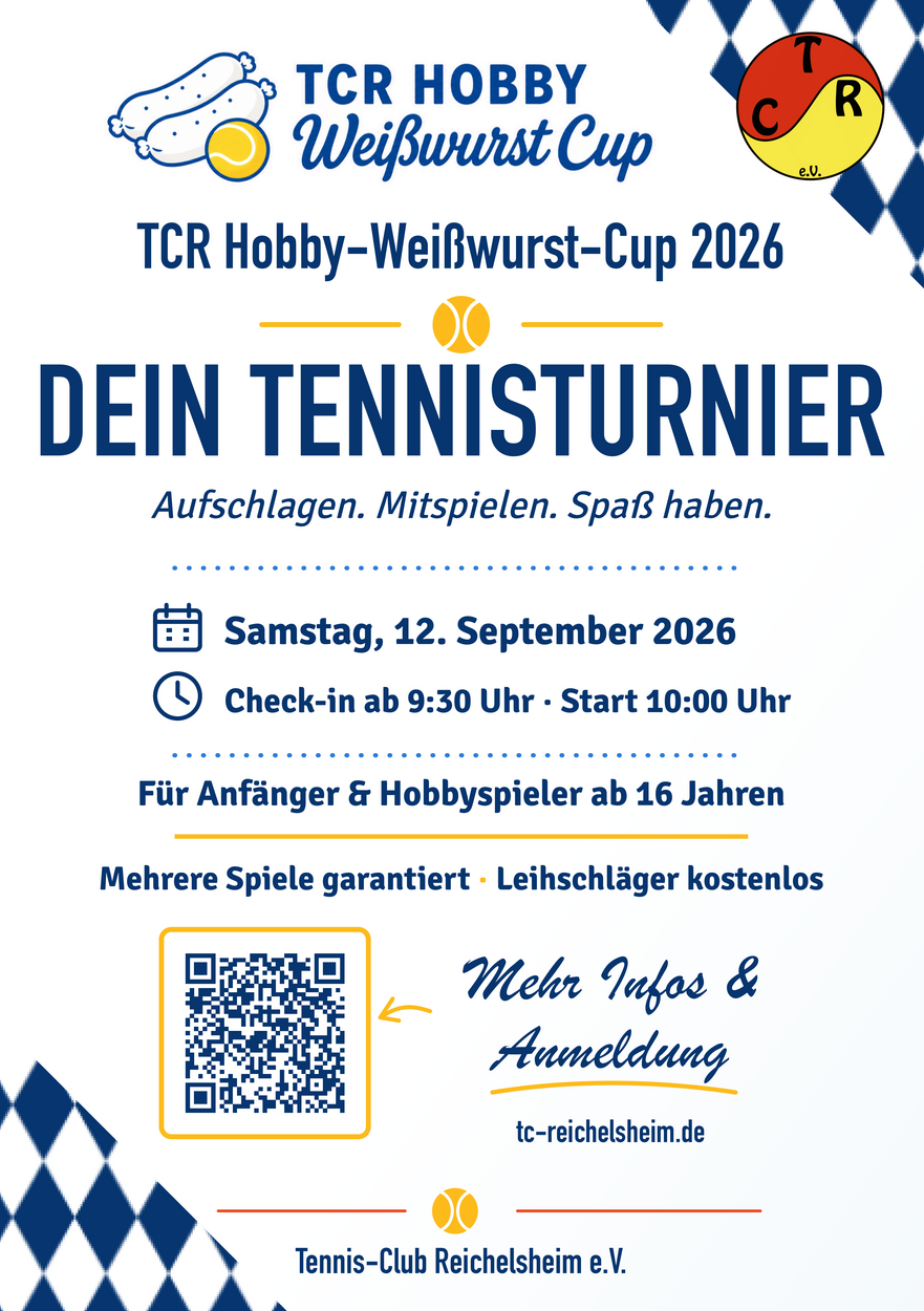 Flyer-Vorderseite TCR Hobby-Weißwurst-Cup 2026