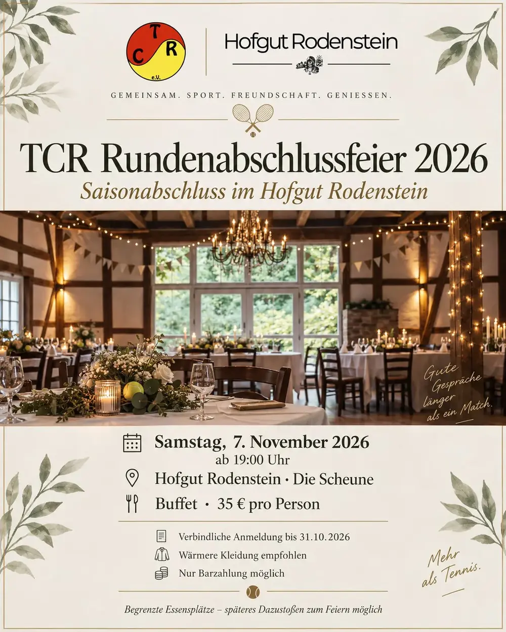 Rundenabschlussfeier des TC Reichelsheim 2026